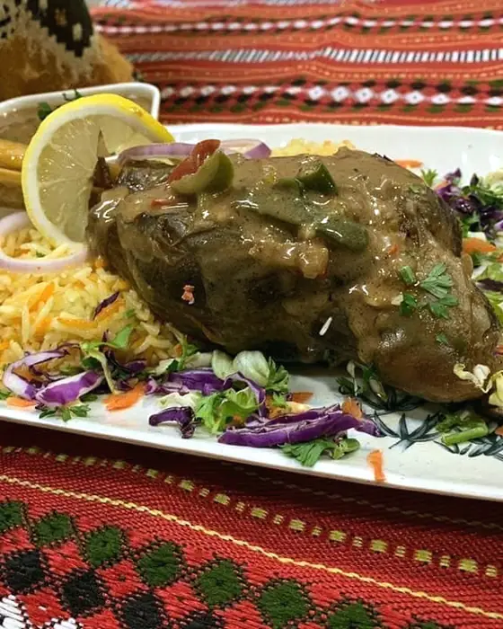 Lamb shank served with rice at Wadi Hana Elarabi, Johor Bahru